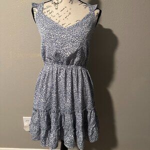Blue Floral Sundress - L